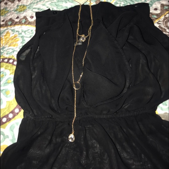 Black Sheer Sleeveless Top - Picture 4 of 5